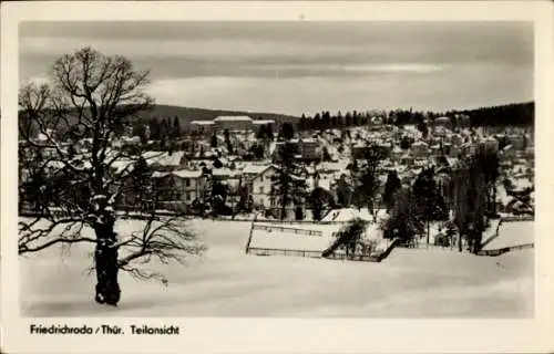 Ak Friedrichroda im Thüringer Wald, Teilansicht, Winter