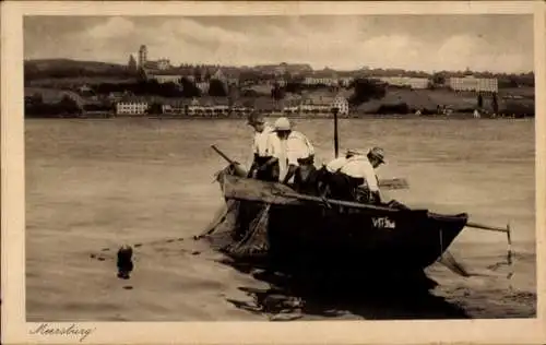 Ak Meersburg am Bodensee, Fischerboot