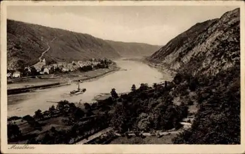 Ak Moselkern an der Mosel, Panorama, Dampfer