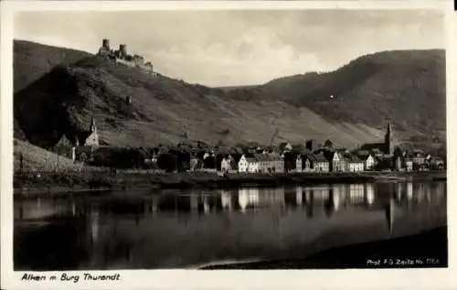 Ak Alken an der Untermosel, Ortschaft mit Burg Thurandt