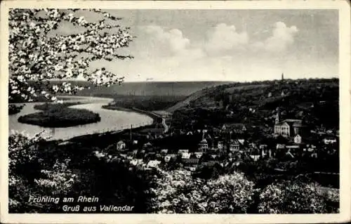 Ak Vallendar am Rhein, Frühling am Rhein, Panorama