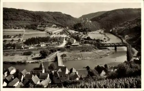 Ak Obernhof an der Lahn, Kloster Arnstein, Panorama