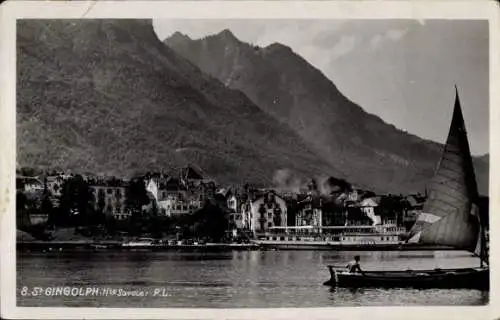 Ak Saint Gingolph Lac Léman Haute Savoie, Panorama