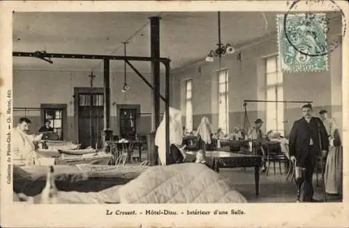 Ak Le Creusot Saône et Loire, Hotel-Dieu, Interieur d'une Salle