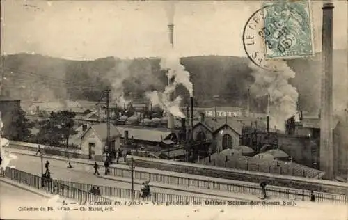 Ak Le Creusot Saône et Loire, Usines Schneider