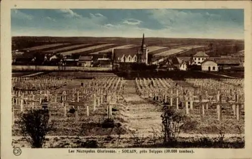 Ak Souain-Marne, Glorreiche Nekropolen, 20.000 Gräber