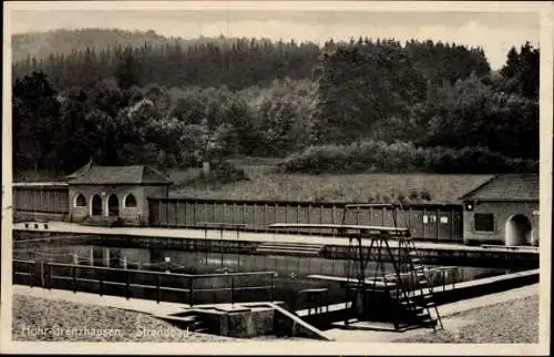 Ak Höhr Grenzhausen im Westerwald, Strandbad