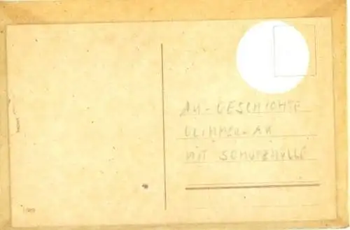 Glitzer Ak mit Schutzhülle, Gruß aus dem Schützengraben, Paar am Klavier