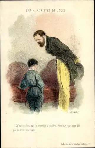 Künstler Ak Gavarni, Les Humoristes de Jadis, Mann, Kind