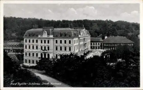 Ak Teplice Teplitz Schönau Reg. Aussig, Blick auf das Städtische Kurhaus