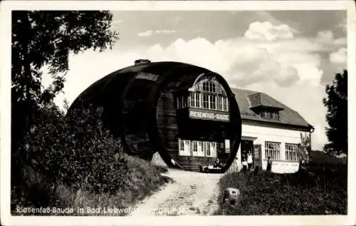 Ak Lázně Libverda Bad Liebwerda Region Reichenberg, Riesenfass Baude