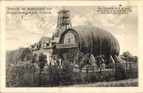 Ak Lázně Libverda Bad Liebwerda Region Reichenberg, Riesenfaß Baude mit Aussichtsturm