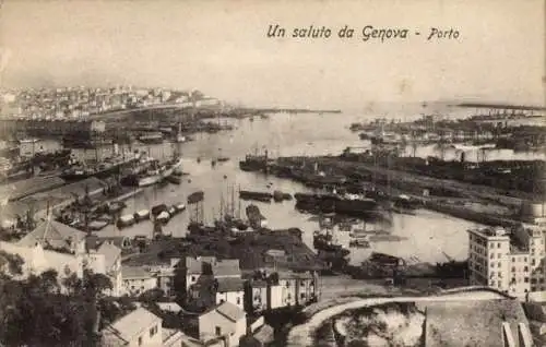 Ak Genova Genua Liguria, Porto