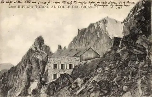 Ak Torino Turin Piemonte, Refugio Torino al colle del Gigante