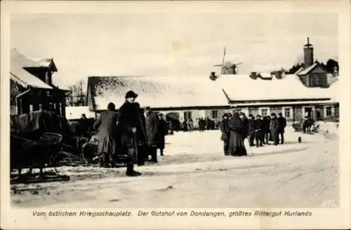 Ak Dundaga Dondangen Kurland Lettland, Gutshof, Rittergut, Winter