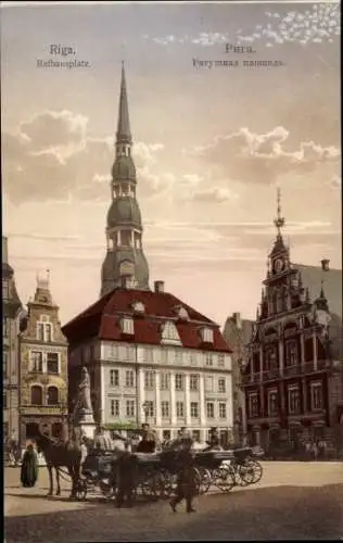 Ak Riga Lettland, Rathausplatz