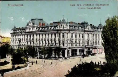 Ak București Bukarest Rumänien, Hotel zum Deutschen Kronprinzen, Grand Hotel