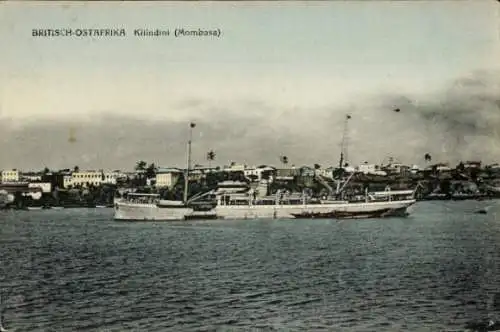 Ak Kilindini Mombasa Kenia, Panorama, Schiff