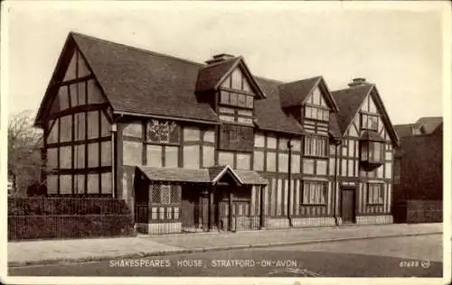 Ak Stratford upon Avon Warwickshire England, Shakespeare-Haus
