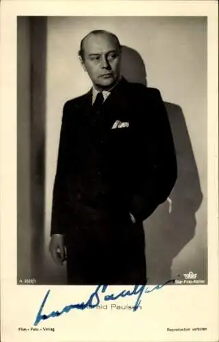 Ak Schauspieler Harald Paulsen, Portrait, Film Foto Verlag A 3520/1, Tobis, Autogramm