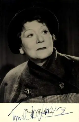 Ak Schauspieler Trude Hesterberg, Portrait, Autogramm