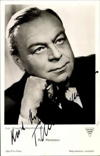 Ak Schauspieler Paul Hartmann, Portrait, Autogramm