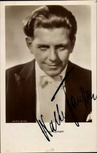 Ak Schauspieler Walter Jansen, Portrait, Autogramm