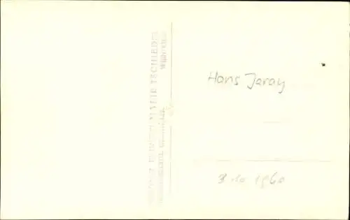 Ak Schauspieler Hans Jaray, Portrait, Autogramm