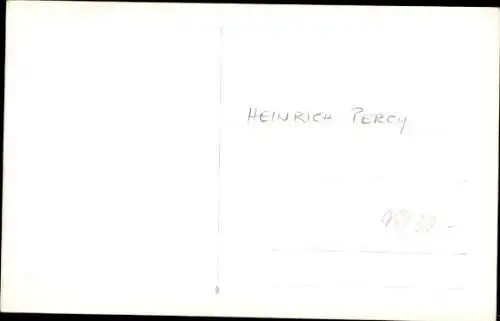 Ak Schauspieler Heinrich Percy, Portrait, Autogramm