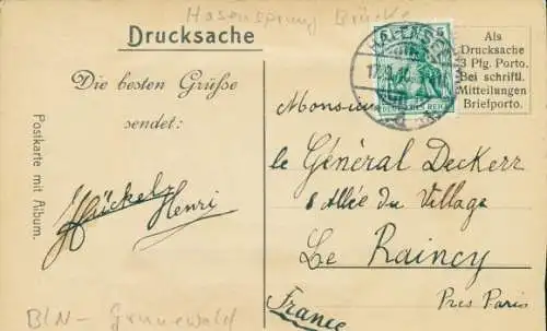 Leporello Ak Berlin Wilmersdorf Grunewald, Hasensprungbrücke, Denkmal