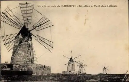 Ak Djibouti Dschibuti, Moulins a Vent des Salines, Windmühlen
