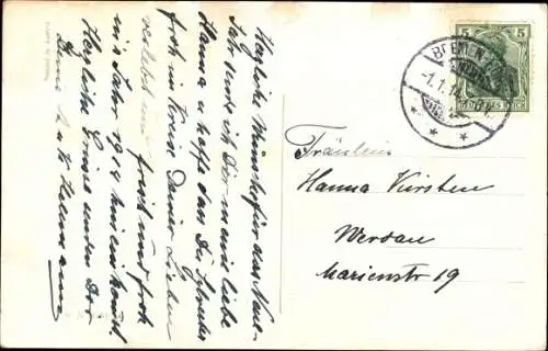 Künstler Ak Feiertag, Karl, Glückwunsch Neujahr, Mädchen im Schneefall