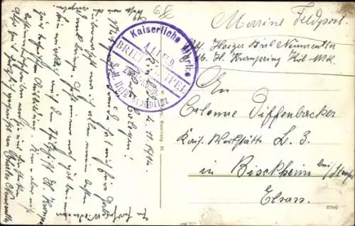 Ak Durchbruch einer Torpedobootsdivision, Kriegsschiffe, Zeppelin, Kaiserliche Marine