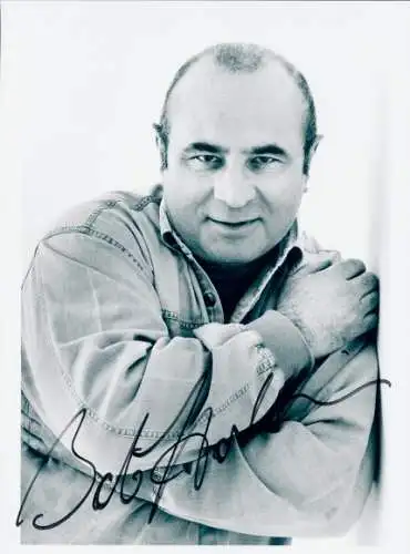 Foto Schauspieler Bob Hoskins, Portrait, Autogramm