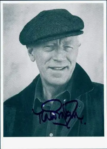 Foto Schauspieler Max von Sydow, Portrait, Autogramm