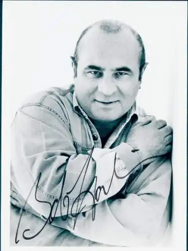 Foto Schauspieler Bob Hoskins, Portrait, Autogramm