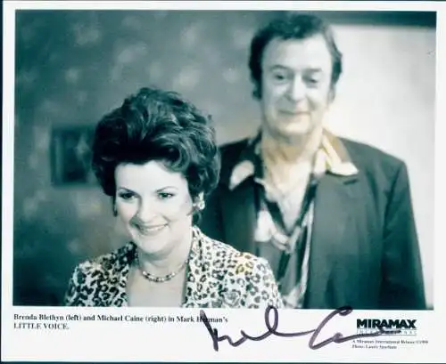 Foto Schauspieler Michael Caine und Brenda Blethyn, Film Little Voice, Portrait, Autogramm