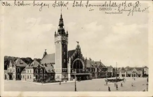 Ak Gdańsk Danzig, Hauptbahnhof