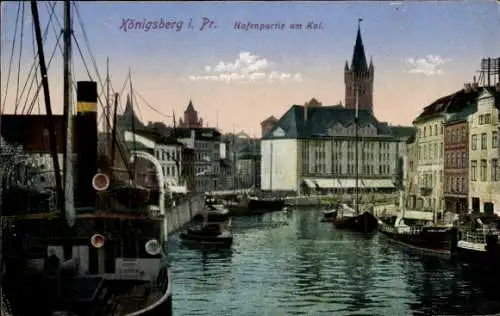Ak Kaliningrad Königsberg Ostpreußen, Hafen, Kai