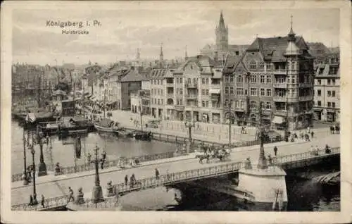 Ak Kaliningrad Königsberg Ostpreußen, Holzbrücke