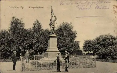 Ak Ostróda Osterode Ostpreußen, Kriegerdenkmal