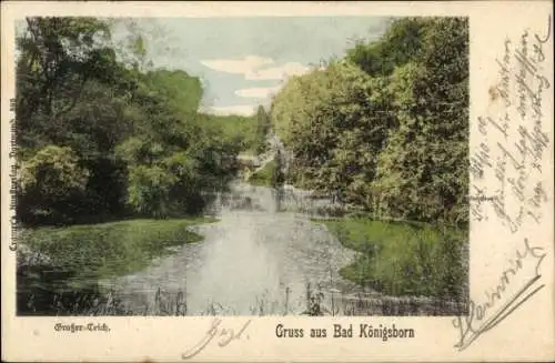 Ak Königsborn Unna im Ruhrgebiet, Großer Teich