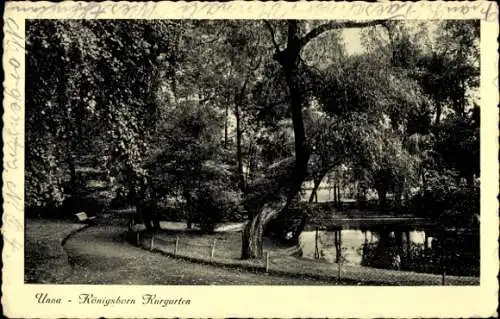 Ak Königsborn Unna im Ruhrgebiet, Kurgarten