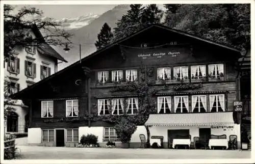 Ak Brienz Kt. Bern Schweiz, Dependance vom Hotel Kreuz, Straßenpartie