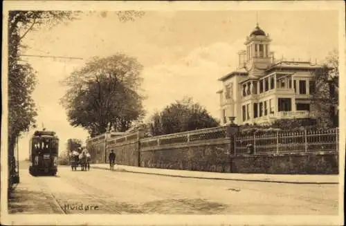 Ak Hvidøre Dänemark, Straßenpartie, Straßenbahn