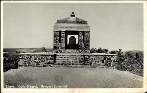 Ak Eisern Siegen in Westfalen, Kriegerehrenmal