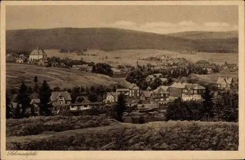 Ak Schmiedefeld am Rennsteig Thüringen, Panorama vom Ort