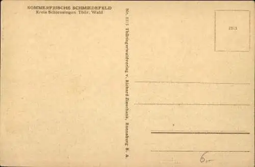 Ak Schmiedefeld am Rennsteig Thüringen, Panorama vom Ort