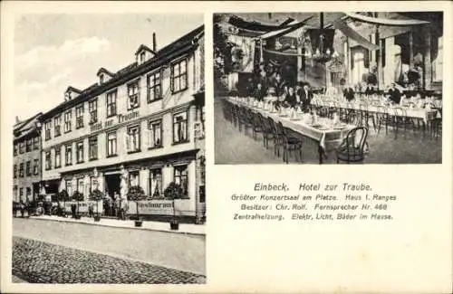 Ak Einbeck in Niedersachsen, Hotel zur Traube, Innenansicht