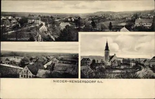 Ak Nieder Rengersdorf Kodersdorf in der Oberlausitz, Ortsansichten